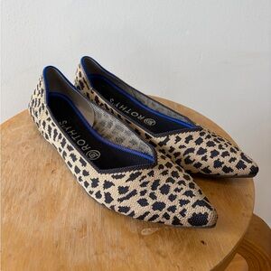 Rothy's The Point Flats In Retired Leopard Print Flat Shoe Size 9